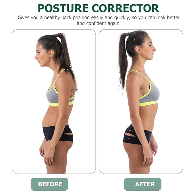 GLEAVI Posture Corrector Back Brace Adjustable Upper Back Support Belt for Men and Women Hunchback Spine Straightener