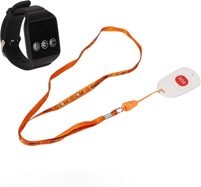 Portable Caregiver Pager System, Wireless SOS Alert Buttons with 100m Range & Multiple Alarm Modes for Elderly Patient Home Care