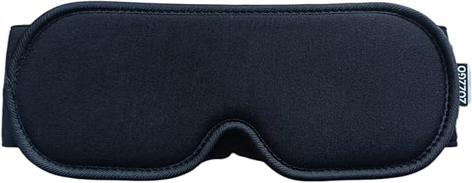 Sleep Eye Mask Soft Skin-Friendly 3D Blockout Eye Cover Light Blocking Blindfold Night Masks for Sleeping Women Men (Black, One Size)