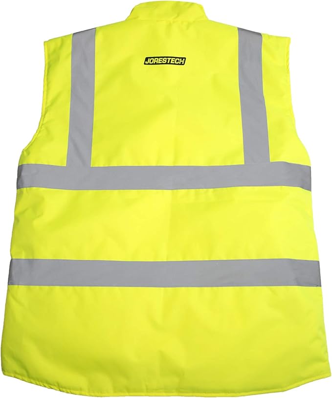 JORESTECH High Visibility Reversible Insulated Safety Vest with ANSI Compliant Reflective Tape Bodywarmer