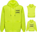 YOWESHOP High Visibility Reflective Safety Hoodie Jacket With Removable Sleeves Hi Vis Outdoor Protective Workwear Unisex