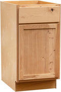 Quicklock RTA (Ready-to-Assemble) | Base Kitchen Cabinets - Shaker Style | Made in America (Raw Hickory, 21" Wx34.5 Hx24 D Base)