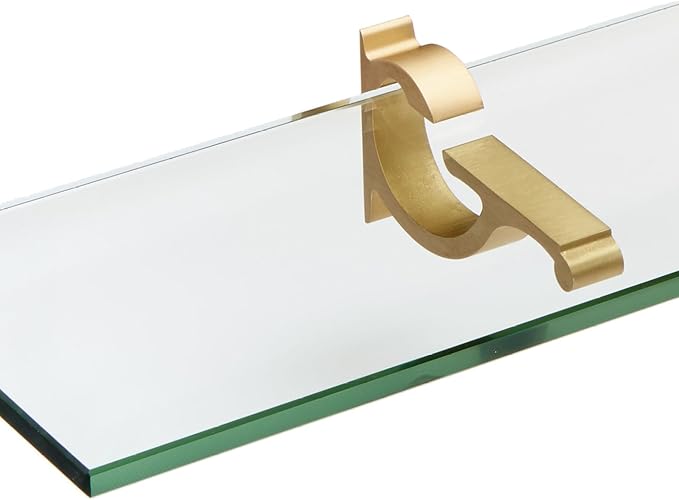 Spancraft Glass M-4.75x36-Brushed Bronze Monarch Glass Shelf, Brushed Bronze, 4.75" x 36"