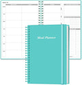Weekly Meal Planner - A5 Weekly & Daily Meal Prep Journal with Shopping and Grocery Lists for Menu Planning, 93 Sheets/186 Pages Healthy Diet & Weight Loss Tracking, Undated, 52 Weeks, Lasts 1 Year,