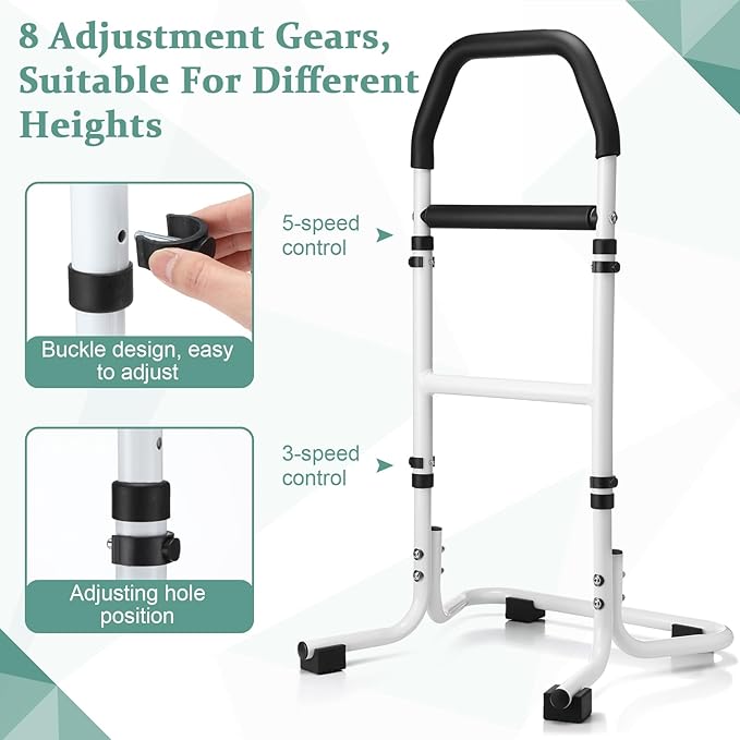 Marsui Chair Stand Assist Elderly Portable Stand Assist Aid Rail for Disabled Chair Couch Sofa Safe Standing up Assistance Adjustable Height Suitable for Elderly Seniors Disabled Middle Aged People
