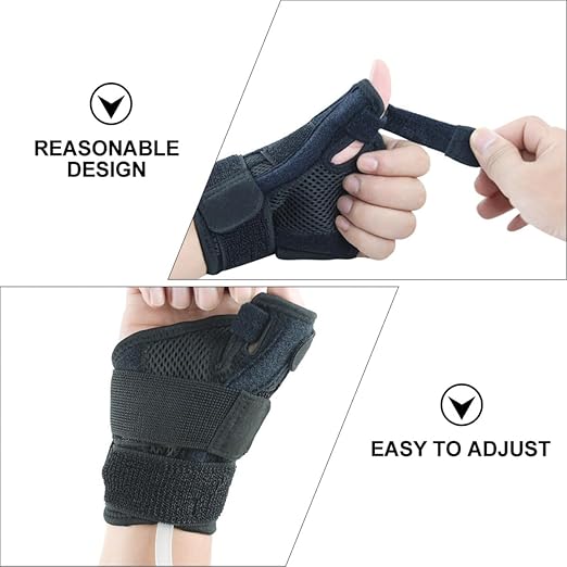 Adjustable Thumb Splint with Wrist Support Brace for Breathable Lightweight Thumb Stabilizer Fit for Left and Right Hand Comfortable Wrist Support