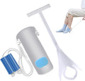 Sock Aid Kit, Sock Puller Aid Easy On and Off, Sock Assistant Device No Bending, Sock Aids for Putting On Socks and Sock Remover, Sock Helper for Seniors, Pregnant, and Limited Mobility (Grey)