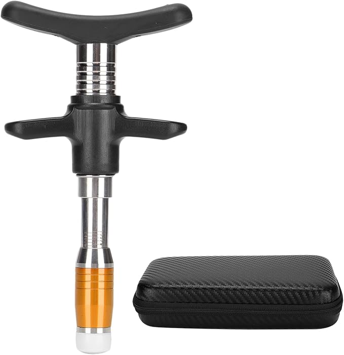 ZJchao Chiropractic Adjustment Tool, 10 Levels Manual Single Head Spinal Massager Hand Back Massage Tool Gun Device Portable Chiropractic Adjustment Tool (Gold)
