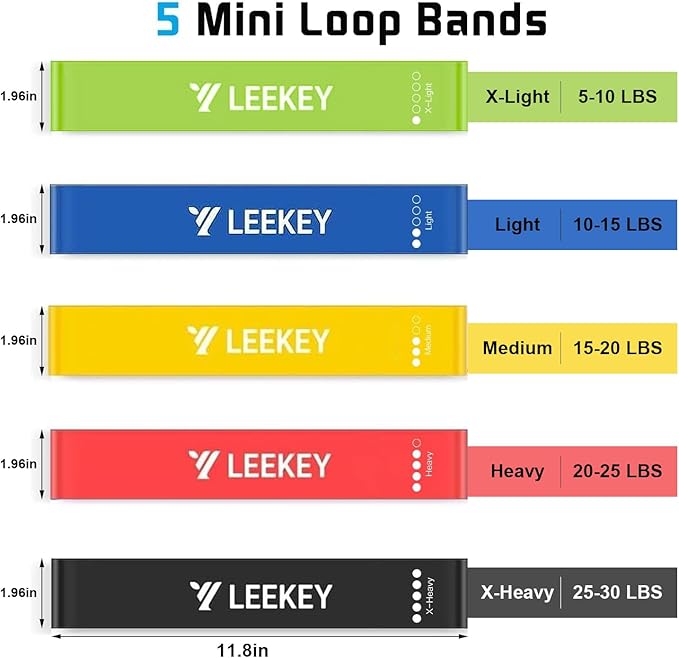 LEEKEY Resistance Bands, Exercise Bands,Pull Up Assist Bands - Bands for Working Out,Band for Men and Women Fitness Training, Physical Therapy,Home Workouts