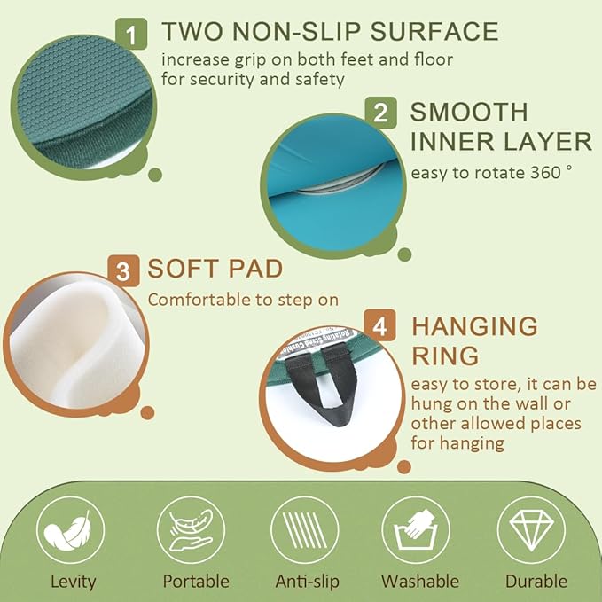 Pivot Disc for Patient Transfer,Turning Devices-Transfer Disc with 360°Rotation for Elderly/Disabled,Assist to Move Position from Bed to Wheelchair/Seat/Car,15.7" Diameter