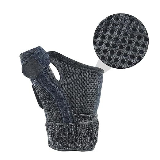 Adjustable Thumb Splint with Wrist Support Brace for Breathable Lightweight Thumb Stabilizer Fit for Left and Right Hand Comfortable Wrist Support