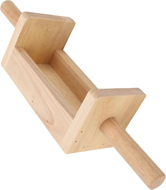 Brrnoo Wooden Balance Board, Sanded Wood Arm Trainer for Muscle Strength and Coordination, with Textured Finish for Joints Mobility, Compact Finger Training Device for Home and Travel