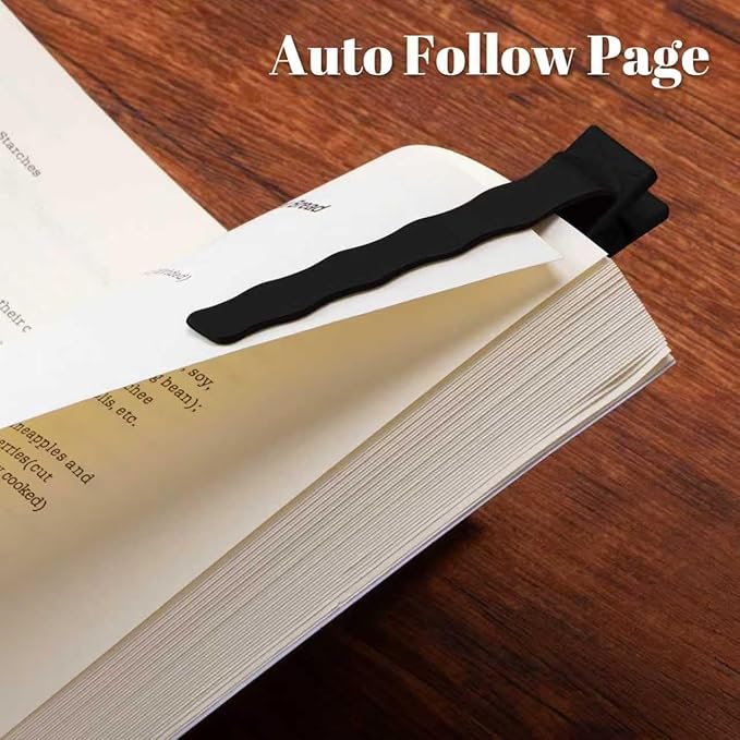 Book Marks for Reading, 3 Pack Silicone Automatic Bookmarks Clips, Book Markers Page Holder Tracker, Book Lover Gifts for Teachers, Readers, Women, Men, Kids