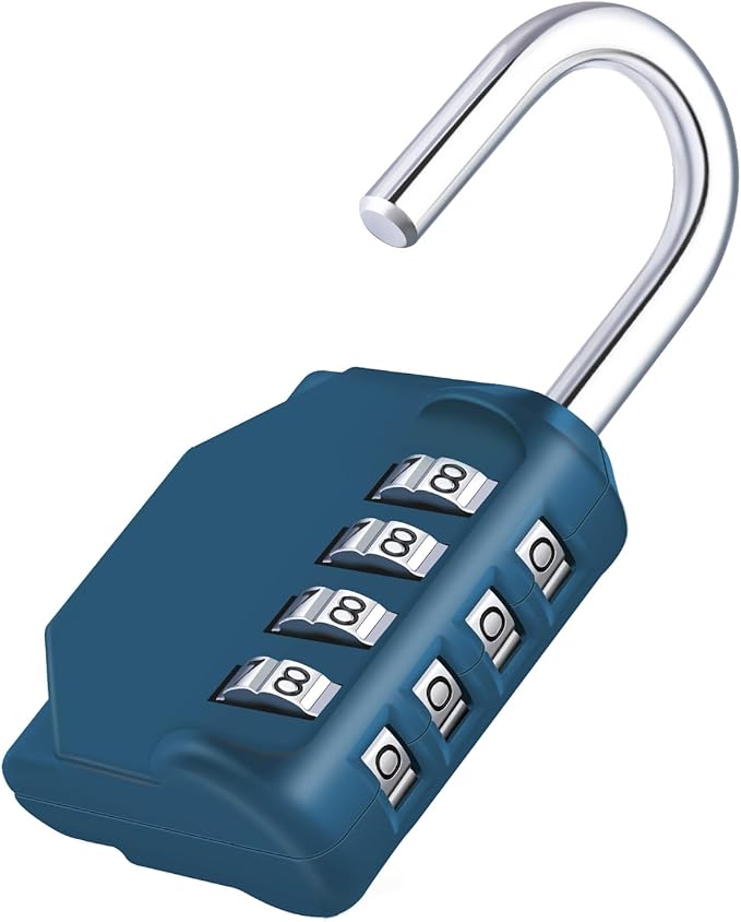 ZHEGE Combination Lock, 4 Digit Combination Padlock Outdoor, School Lock, Gym Locks (Peacock Blue)