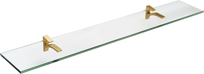 Spancraft Glass C-10x24-Brushed Bronze Cardinal Glass Shelf, Brushed Bronze, 10" x 24"