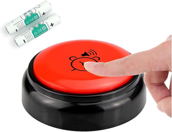 memo24 Talking Button Alarm Clock for The Blind and Visually Impaired, Elderly & Dementia Sufferers. English Male Voice Announces Time/Day/Date, Volume Control Switch, Batteries Included.
