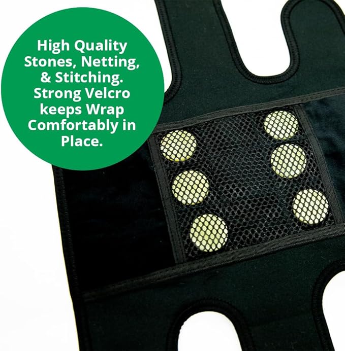 Knee Far Infrared Heating Pad | EMF-Free Natural Jade Stones | Adjustable Temp & Timer | Knee Pain Relief Heating Pads for Women and Men | Portable & Lightweight