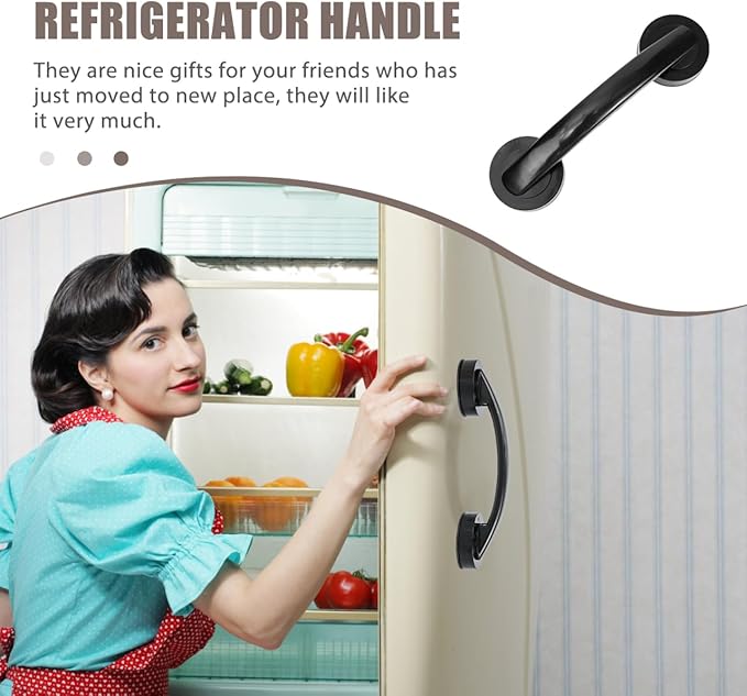 Housoutil No Drilling Shower Handle, 2PCS Powerful Suction Cup Bathroom Handles, Glass Door and Window Grab Bar for Bathroom Sliding Doors, Cabinets, Wardrobes