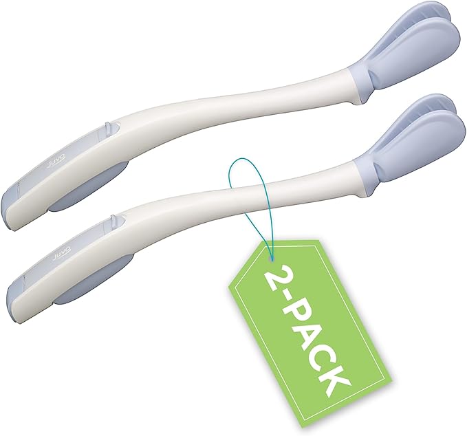 Juvo Toilet Aid (Pack of 2) - Personal Bottom Wiping Tool, Bathroom Mobility Aid for Disabled, Elderly, and Surgery Recovery - 18" Long Wand with Hygienic Cover