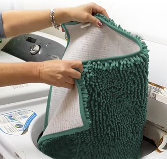 Muddy Mat® Shown on TV – Super Absorbent Door Mat Indoor, Microfiber Quick Dry Chenille Entryway Rug, Non-Slip Front Door Mat, Indoor Mats for Entryway, Machine Washable Pet Rug, Sea Green 36"x60"