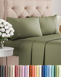 Twin XL 4 Piece Sheet Set - Cooling & Breathable Bed Sheets - Hotel Luxury Bed Sheets for Women, Men, Kids & Teens - Deep Pocket Bedding w/Easy Fit - Soft & Wrinkle Free - Twin XL Sage Green Sheets