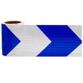Blue and White Reflective Tape Outdoor Waterproof 12 inch, High Visibility Hazard Conspicuity Safety Industrial Marking Tape (66 feet)