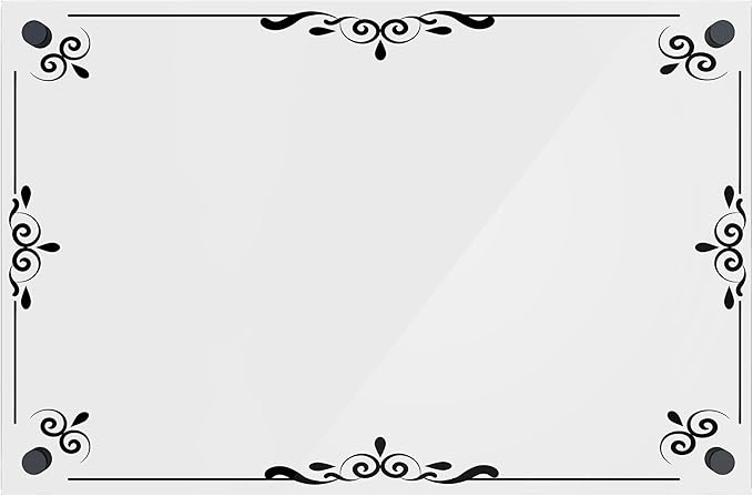 Acrylic Dry Erase Board for Wall with Stylish Border - Shipped Next Day, Made in USA, Non-Magnetic Whiteboard, Wall Mounted Board, Easy to Clean (White - 16x20)