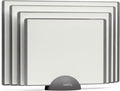 SMIRLY Plastic Cutting Board Set with Holder 4 Pieces, Non-Slip Dishwasher Safe Chopping Boards for Kitchen, Grey & White