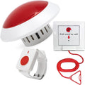 Pull Tag Alarm Toilet Bathroom Wireless SOS Bell for Elderly Corridor Lamp Bathroom Pull Cord Bell Hospital Medical Alert Systems for Disabled Person Seniors Kids