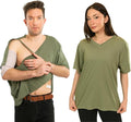 Inspired Comforts Unisex Post Surgery & Rehab V Neck Dual Access Snap Shirt