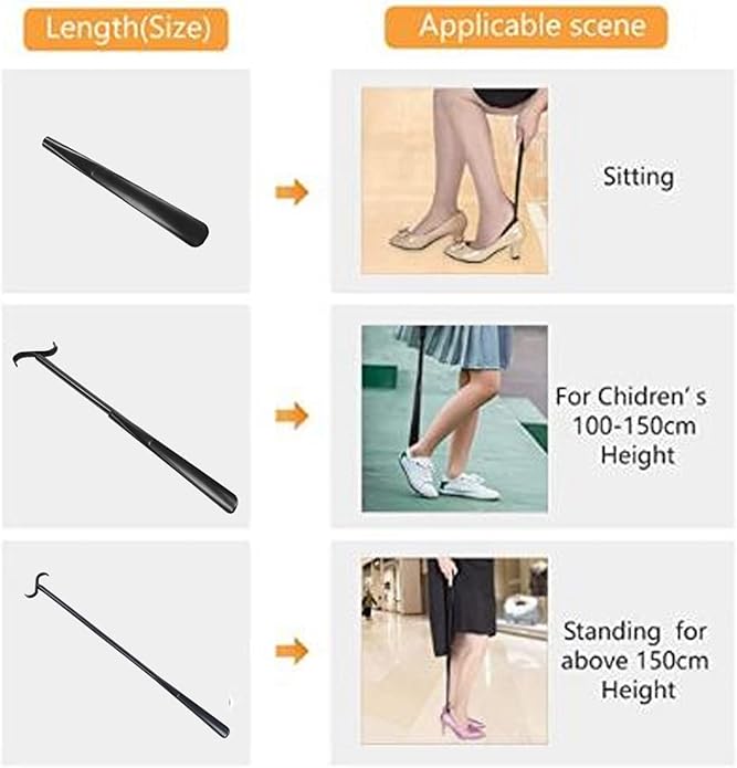 Detachable Long Dressing Stick with Shoe Horn, Dressing Aid for Elderly and Disabled, Portable Socks Shoes Dressing Assist Tool, 4 Section Extendable Dressing Stick for Limited