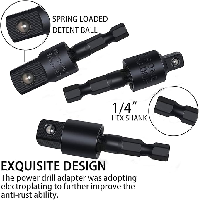 18Pcs Flexible Drill Bit Extension, Include 3Pcs Rotatable Socket Adapter 2Pcs 105° Right Angle Drill Attachment 10 Short Screwdriver Bits 90° Angled Bits and 2 Bendable Extension Tool