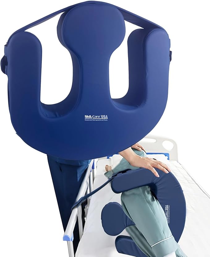 Skil-Care U-Turn Bolster, Patient Positioning Aid with Low Shear II Cover, 20" W x 19" H, Patient Positioning Aid for Easy Turning and Stability, 554150