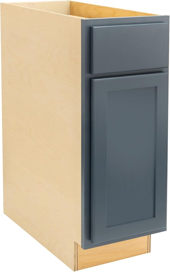 Quicklock RTA (Ready-to-Assemble) | Base Kitchen Cabinets - Shaker Style | Made in America (Needlepoint Navy, 15" Wx34.5 Hx24 D Base)