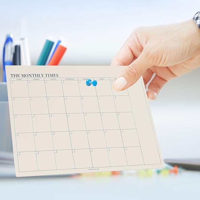 2pcs Weekly and Monthly Planner Notepad Tear-off Sheets Schedule Checklist for Students and Office Use Portable Undated Agenda for Goal Tracking and Habit Planning