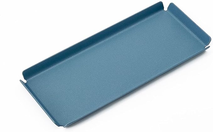 Aluminum Organizer Tray for Desk & Entryway - Minimalist Metal Catchall for Keys, Jewelry, Wallet | A7 Tall, Azure | by PROGETTO2.70
