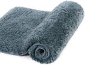 Walensee Bath Rug - Non Slip, Water Absorbent, Soft Microfiber Shaggy Bath Mat (20 x 32, Slate) - Machine Washable, Thick Plush Shower Mat