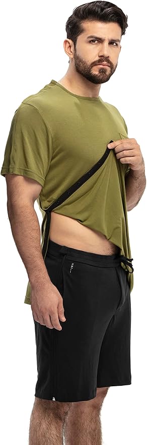 MAI We Care Post Shoulder Surgery Shirts for Men - Tear Away Recovery Apparel, Premium Chemotherapy Clothing