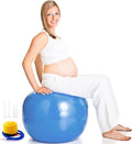 Anti-Burst Exercise Ball,Yoga Ball Chair with Pump Device,Non-Slip Matte Pilates Ball,Balance Ball for Stretching Core Yoga Pilates Birthing Pregnancy Stability Gym Workout Training