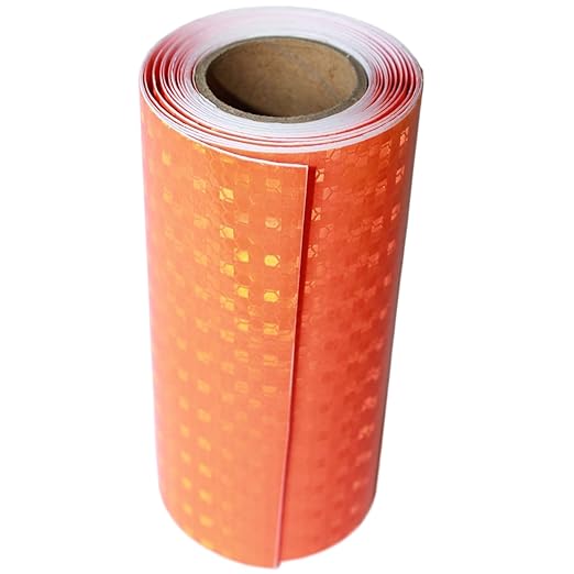 Industrial Reflective Tape Orange 6 inch for Truck, Outdoor Waterproof Hazard Conspicuity Warning Marking Tape (10 feet)