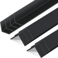 Sasylvia 10 Pcs Wall Corner Protector Guards, Vinyl 1 x 48 Inch Corner Trim Molding, Avoid Scratching Scuffs, Ease Install and Cleaning for Door Countertop Furniture Cabinet Protection, Black