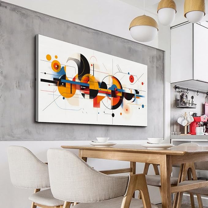 MHARTK66 Framed Wall Art for Living Room, Bright Modern Large Canvas Prints Paintings Artwork for Walls, Colorful Minimalist Abstract Pictures for Hallway Stair Bedroom Office Wall Decor 30x60 In