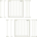 29.5-46" Baby Gate for Stairs, Baby Safety Essentials, Auto Close Gate for Doorways, Easy Install Pressure Mounted Dog Gate Indoor, Pet Gates for Dogs, White (2 Pack)