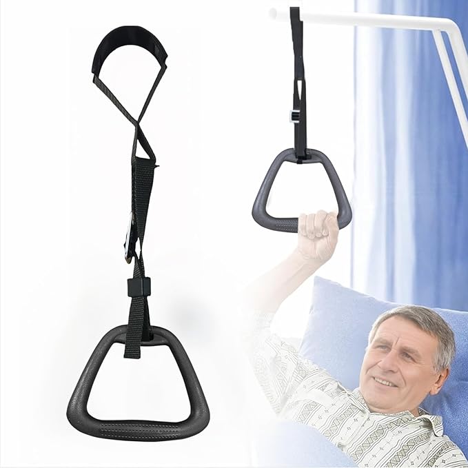 Bed Trapeze for Elderly - Bedroom Pull-Up Handle, Bed Mobility Aid Bracket Accessories for Disabled Injured Patients, Supports 110 lbs, 1 Pcs (Not Include Bar)