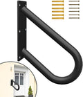 Handrails for Outdoor Step Black Safe Grab Bar Railing U Shaped Pipe Metal Handrail Hand Railing Stair Indoor or Outdoor Stair Hand Railing Wall-Mount Used Walls for Garage Porch Patio Garden Entrance