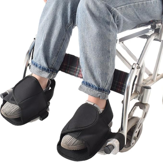 Wheelchair Restraint Shoes Prevent The Foot from Falling Off The Footrest Adjustable & Easy to Wear,Wheelchair Shoe Holder Straps for Disabled & Rehabilitation Patients
