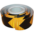 Yellow and Black Reflective Tape 3 inch X 166 feet, Outdoor Waterproof Hazard Conspicuity Warning Industrial Marking Tape