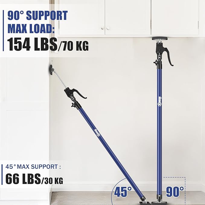 XINQIAO Cabinet Jacks for Installing Cabinets, Heavy Duty Third Hand Tools Adjustable Support Pole from 49.2 in to 114.2 in, 2 PCS