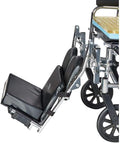Skil-Care Two-Piece Footrest Extender with 4-Inch Foot Pad, Improves Wheelchair Comfort & Positioning, Durable and Easy to Attach, Fits 16"-18" Wide Seats, Black, 703283