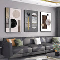 QKF Large Abstract Bright Canvas Framed Wall Art Decor For Living Room For Wall Modern Posters & Prints Bedroom Office Artwork For Home Geometry Round Square Paintings（20"X28"X3 pieces）